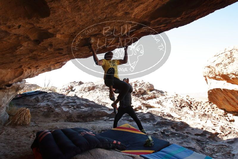 Bouldering in Hueco Tanks on 02/01/2020 with Blue Lizard Climbing and Yoga

Filename: SRM_20200201_1229310.jpg
Aperture: f/6.3
Shutter Speed: 1/250
Body: Canon EOS-1D Mark II
Lens: Canon EF 16-35mm f/2.8 L