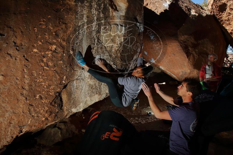 Bouldering in Hueco Tanks on 02/01/2020 with Blue Lizard Climbing and Yoga

Filename: SRM_20200201_1341200.jpg
Aperture: f/8.0
Shutter Speed: 1/250
Body: Canon EOS-1D Mark II
Lens: Canon EF 16-35mm f/2.8 L