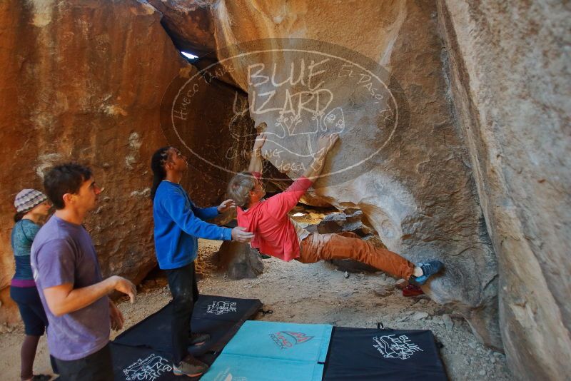 Bouldering in Hueco Tanks on 02/01/2020 with Blue Lizard Climbing and Yoga

Filename: SRM_20200201_1421530.jpg
Aperture: f/2.8
Shutter Speed: 1/250
Body: Canon EOS-1D Mark II
Lens: Canon EF 16-35mm f/2.8 L