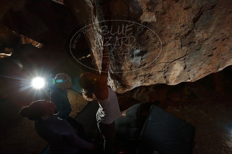 Bouldering in Hueco Tanks on 02/01/2020 with Blue Lizard Climbing and Yoga

Filename: SRM_20200201_1451530.jpg
Aperture: f/8.0
Shutter Speed: 1/250
Body: Canon EOS-1D Mark II
Lens: Canon EF 16-35mm f/2.8 L