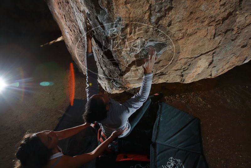 Bouldering in Hueco Tanks on 02/01/2020 with Blue Lizard Climbing and Yoga
Filename: SRM_20200201_1458540.jpg
Aperture: f/8.0
Shutter Speed: 1/250
Body: Canon EOS-1D Mark II
Lens: Canon EF 16-35mm f/2.8 L