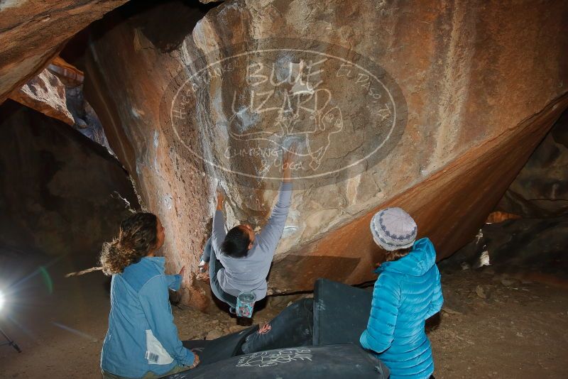 Bouldering in Hueco Tanks on 02/01/2020 with Blue Lizard Climbing and Yoga

Filename: SRM_20200201_1509110.jpg
Aperture: f/8.0
Shutter Speed: 1/250
Body: Canon EOS-1D Mark II
Lens: Canon EF 16-35mm f/2.8 L