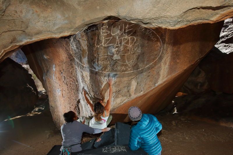 Bouldering in Hueco Tanks on 02/01/2020 with Blue Lizard Climbing and Yoga

Filename: SRM_20200201_1511460.jpg
Aperture: f/8.0
Shutter Speed: 1/250
Body: Canon EOS-1D Mark II
Lens: Canon EF 16-35mm f/2.8 L