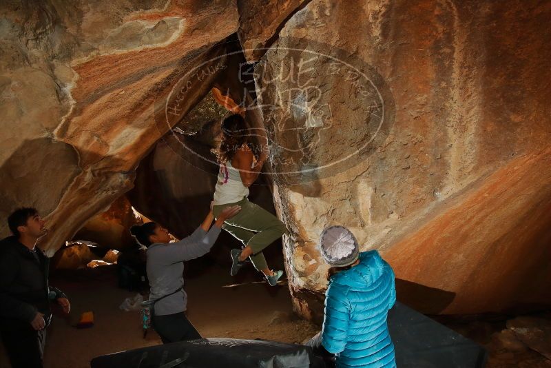 Bouldering in Hueco Tanks on 02/01/2020 with Blue Lizard Climbing and Yoga
Filename: SRM_20200201_1523140.jpg
Aperture: f/8.0
Shutter Speed: 1/250
Body: Canon EOS-1D Mark II
Lens: Canon EF 16-35mm f/2.8 L