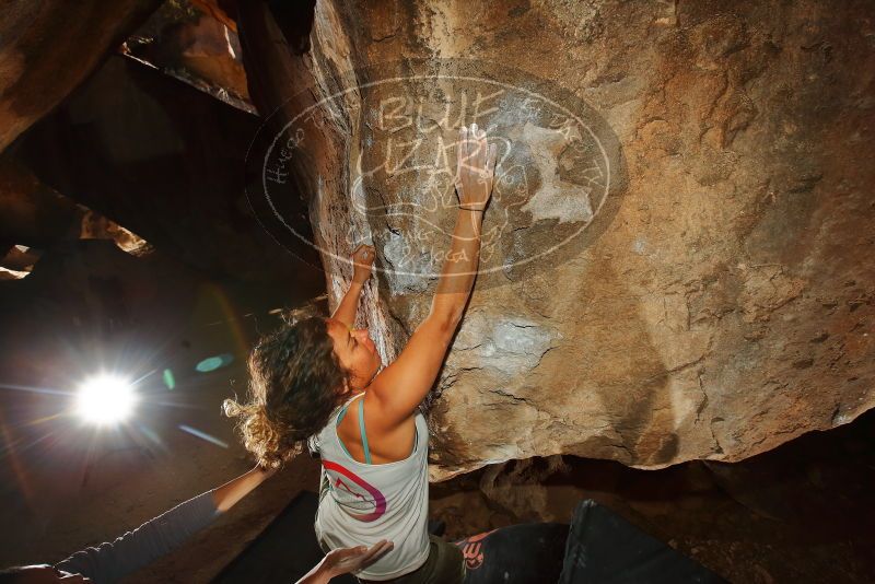 Bouldering in Hueco Tanks on 02/01/2020 with Blue Lizard Climbing and Yoga

Filename: SRM_20200201_1530570.jpg
Aperture: f/8.0
Shutter Speed: 1/250
Body: Canon EOS-1D Mark II
Lens: Canon EF 16-35mm f/2.8 L