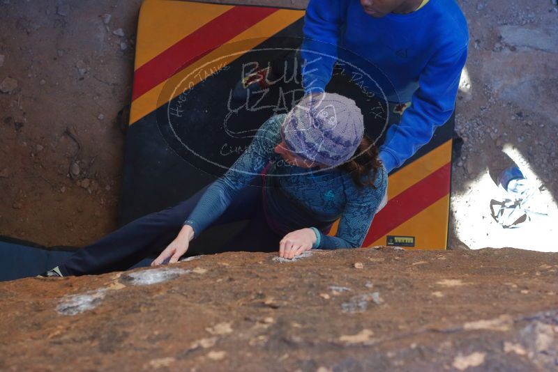 Bouldering in Hueco Tanks on 02/01/2020 with Blue Lizard Climbing and Yoga
Filename: SRM_20200201_1547420.jpg
Aperture: f/4.5
Shutter Speed: 1/320
Body: Canon EOS-1D Mark II
Lens: Canon EF 50mm f/1.8 II