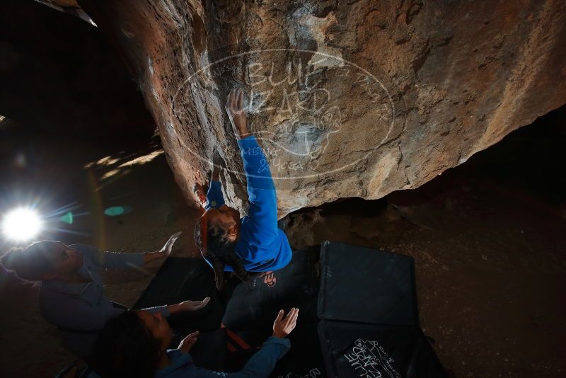 Bouldering in Hueco Tanks on 02/01/2020 with Blue Lizard Climbing and Yoga

Filename: SRM_20200201_1553260.jpg
Aperture: f/8.0
Shutter Speed: 1/250
Body: Canon EOS-1D Mark II
Lens: Canon EF 16-35mm f/2.8 L