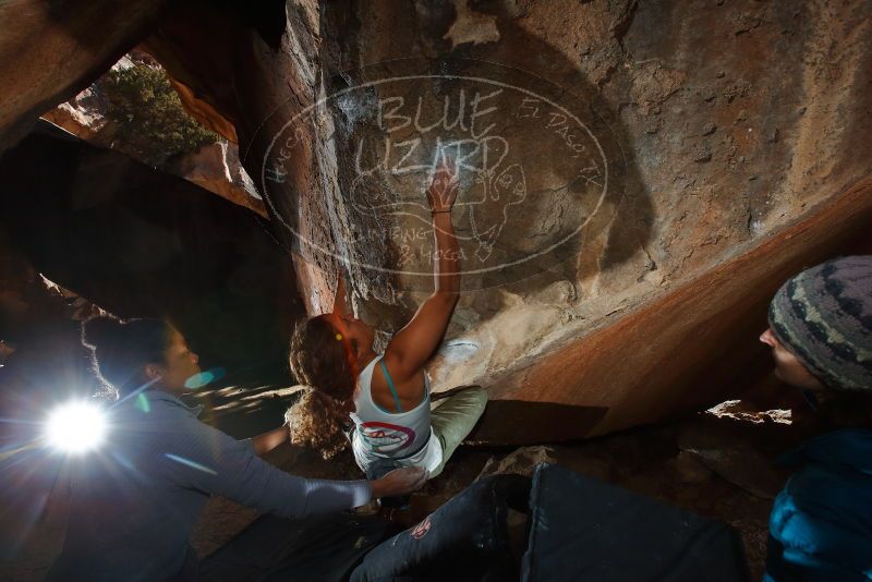 Bouldering in Hueco Tanks on 02/01/2020 with Blue Lizard Climbing and Yoga

Filename: SRM_20200201_1556060.jpg
Aperture: f/8.0
Shutter Speed: 1/250
Body: Canon EOS-1D Mark II
Lens: Canon EF 16-35mm f/2.8 L