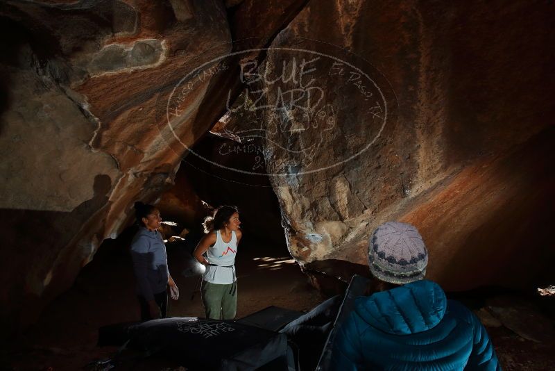 Bouldering in Hueco Tanks on 02/01/2020 with Blue Lizard Climbing and Yoga
Filename: SRM_20200201_1559080.jpg
Aperture: f/8.0
Shutter Speed: 1/250
Body: Canon EOS-1D Mark II
Lens: Canon EF 16-35mm f/2.8 L