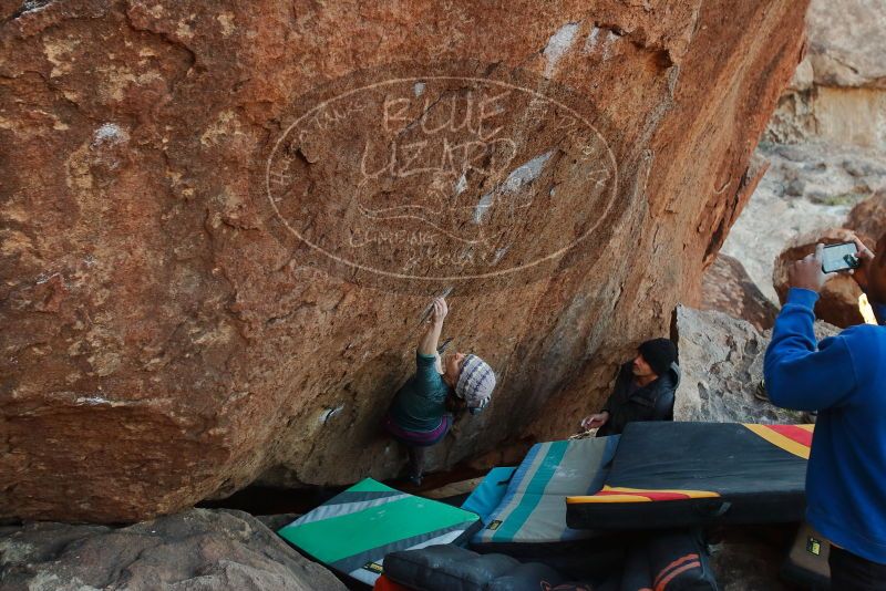 Bouldering in Hueco Tanks on 02/01/2020 with Blue Lizard Climbing and Yoga

Filename: SRM_20200201_1823150.jpg
Aperture: f/4.0
Shutter Speed: 1/250
Body: Canon EOS-1D Mark II
Lens: Canon EF 16-35mm f/2.8 L