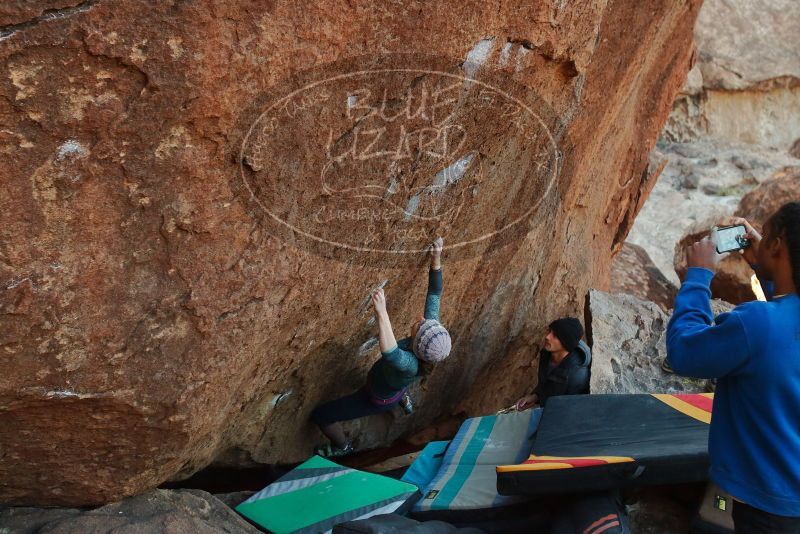 Bouldering in Hueco Tanks on 02/01/2020 with Blue Lizard Climbing and Yoga
Filename: SRM_20200201_1823190.jpg
Aperture: f/4.0
Shutter Speed: 1/250
Body: Canon EOS-1D Mark II
Lens: Canon EF 16-35mm f/2.8 L