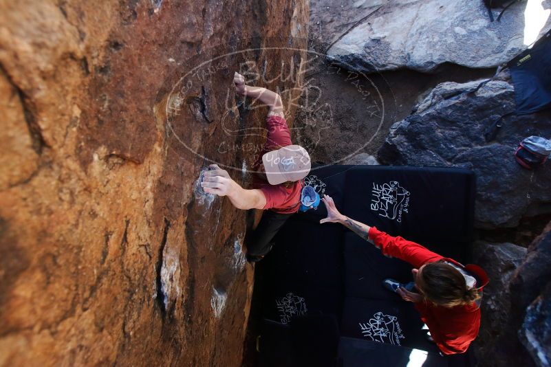 Bouldering in Hueco Tanks on 02/08/2020 with Blue Lizard Climbing and Yoga
Filename: SRM_20200208_1133580.jpg
Aperture: f/4.5
Shutter Speed: 1/250
Body: Canon EOS-1D Mark II
Lens: Canon EF 16-35mm f/2.8 L