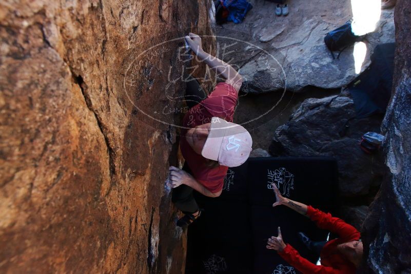 Bouldering in Hueco Tanks on 02/08/2020 with Blue Lizard Climbing and Yoga
Filename: SRM_20200208_1134090.jpg
Aperture: f/6.3
Shutter Speed: 1/250
Body: Canon EOS-1D Mark II
Lens: Canon EF 16-35mm f/2.8 L