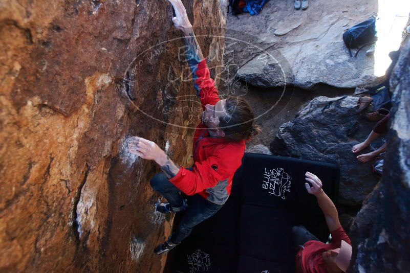 Bouldering in Hueco Tanks on 02/08/2020 with Blue Lizard Climbing and Yoga
Filename: SRM_20200208_1135340.jpg
Aperture: f/5.0
Shutter Speed: 1/250
Body: Canon EOS-1D Mark II
Lens: Canon EF 16-35mm f/2.8 L