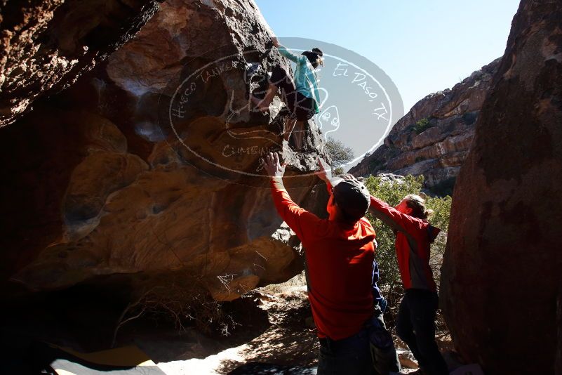 Bouldering in Hueco Tanks on 02/08/2020 with Blue Lizard Climbing and Yoga
Filename: SRM_20200208_1157400.jpg
Aperture: f/7.1
Shutter Speed: 1/250
Body: Canon EOS-1D Mark II
Lens: Canon EF 16-35mm f/2.8 L