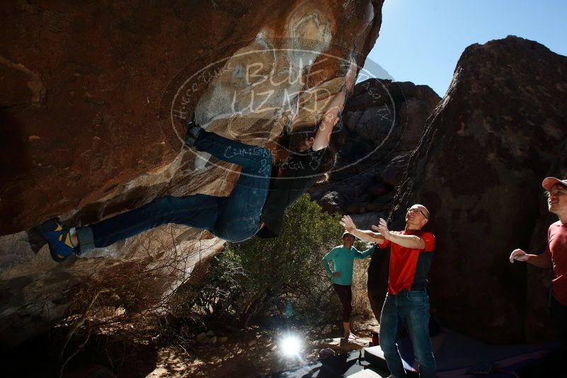 Bouldering in Hueco Tanks on 02/08/2020 with Blue Lizard Climbing and Yoga
Filename: SRM_20200208_1215160.jpg
Aperture: f/8.0
Shutter Speed: 1/250
Body: Canon EOS-1D Mark II
Lens: Canon EF 16-35mm f/2.8 L
