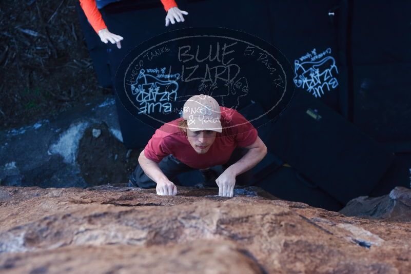 Bouldering in Hueco Tanks on 02/08/2020 with Blue Lizard Climbing and Yoga
Filename: SRM_20200208_1246020.jpg
Aperture: f/3.2
Shutter Speed: 1/250
Body: Canon EOS-1D Mark II
Lens: Canon EF 50mm f/1.8 II