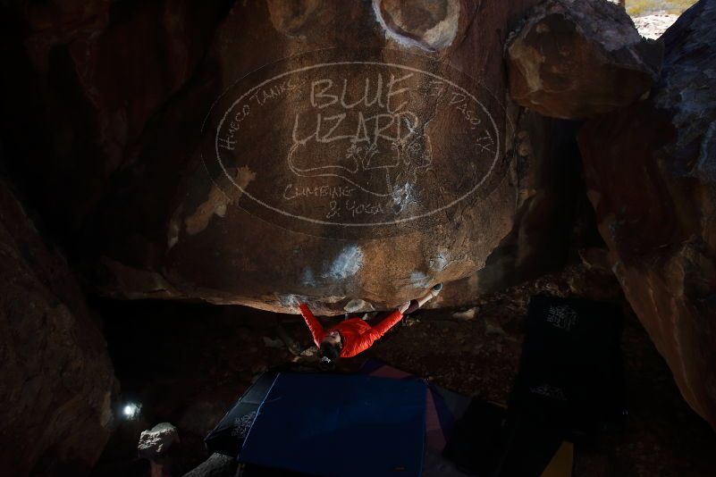Bouldering in Hueco Tanks on 02/08/2020 with Blue Lizard Climbing and Yoga
Filename: SRM_20200208_1412420.jpg
Aperture: f/5.6
Shutter Speed: 1/250
Body: Canon EOS-1D Mark II
Lens: Canon EF 16-35mm f/2.8 L