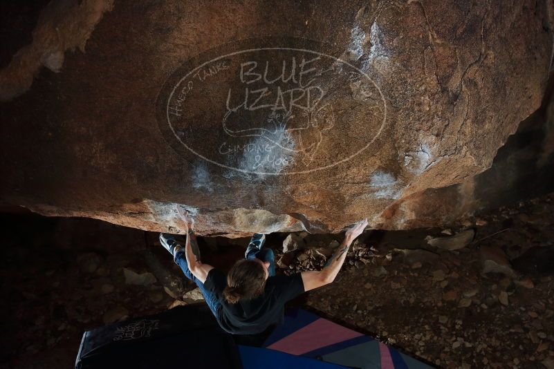 Bouldering in Hueco Tanks on 02/08/2020 with Blue Lizard Climbing and Yoga
Filename: SRM_20200208_1424310.jpg
Aperture: f/5.6
Shutter Speed: 1/250
Body: Canon EOS-1D Mark II
Lens: Canon EF 16-35mm f/2.8 L