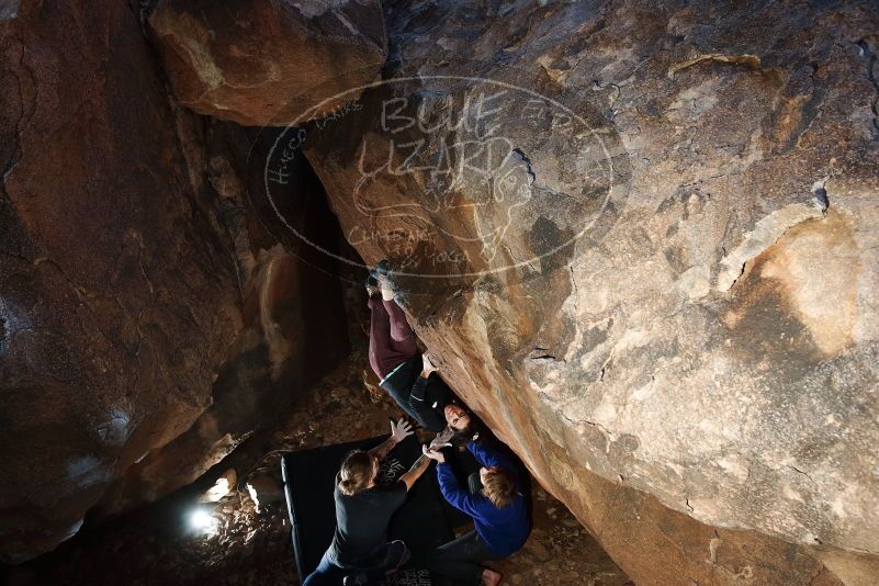 Bouldering in Hueco Tanks on 02/08/2020 with Blue Lizard Climbing and Yoga
Filename: SRM_20200208_1500360.jpg
Aperture: f/5.6
Shutter Speed: 1/250
Body: Canon EOS-1D Mark II
Lens: Canon EF 16-35mm f/2.8 L