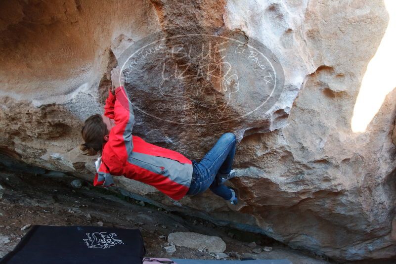Bouldering in Hueco Tanks on 02/08/2020 with Blue Lizard Climbing and Yoga
Filename: SRM_20200208_1818040.jpg
Aperture: f/3.5
Shutter Speed: 1/250
Body: Canon EOS-1D Mark II
Lens: Canon EF 16-35mm f/2.8 L
