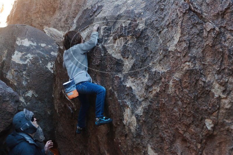 Bouldering in Hueco Tanks on 01/06/2020 with Blue Lizard Climbing and Yoga
Filename: SRM_20200106_1058050.jpg
Aperture: f/3.5
Shutter Speed: 1/250
Body: Canon EOS-1D Mark II
Lens: Canon EF 50mm f/1.8 II
