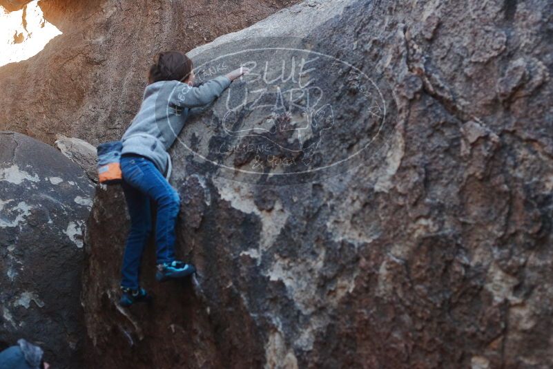 Bouldering in Hueco Tanks on 01/06/2020 with Blue Lizard Climbing and Yoga
Filename: SRM_20200106_1058170.jpg
Aperture: f/3.5
Shutter Speed: 1/250
Body: Canon EOS-1D Mark II
Lens: Canon EF 50mm f/1.8 II