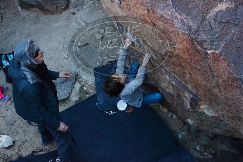 Bouldering in Hueco Tanks on 01/06/2020 with Blue Lizard Climbing and Yoga

Filename: SRM_20200106_1101580.jpg
Aperture: f/3.5
Shutter Speed: 1/250
Body: Canon EOS-1D Mark II
Lens: Canon EF 50mm f/1.8 II
