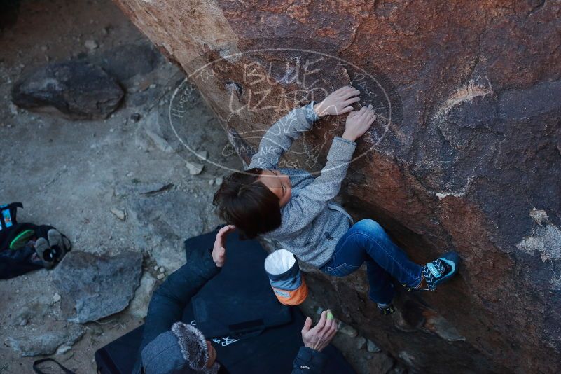 Bouldering in Hueco Tanks on 01/06/2020 with Blue Lizard Climbing and Yoga
Filename: SRM_20200106_1102310.jpg
Aperture: f/4.0
Shutter Speed: 1/250
Body: Canon EOS-1D Mark II
Lens: Canon EF 50mm f/1.8 II