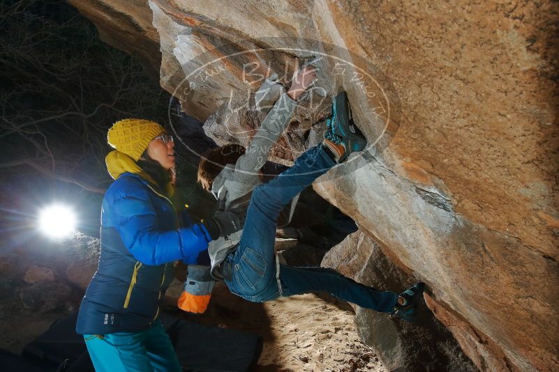 Bouldering in Hueco Tanks on 01/06/2020 with Blue Lizard Climbing and Yoga
Filename: SRM_20200106_1135441.jpg
Aperture: f/8.0
Shutter Speed: 1/250
Body: Canon EOS-1D Mark II
Lens: Canon EF 16-35mm f/2.8 L