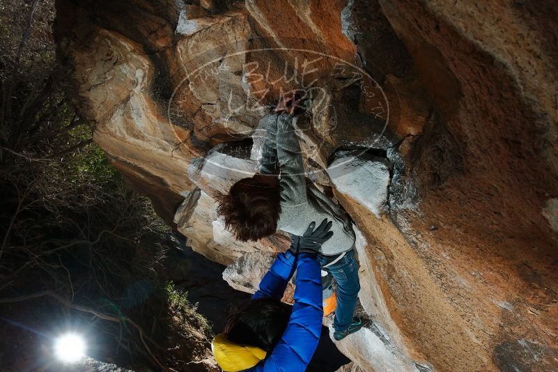 Bouldering in Hueco Tanks on 01/06/2020 with Blue Lizard Climbing and Yoga
Filename: SRM_20200106_1204310.jpg
Aperture: f/8.0
Shutter Speed: 1/250
Body: Canon EOS-1D Mark II
Lens: Canon EF 16-35mm f/2.8 L