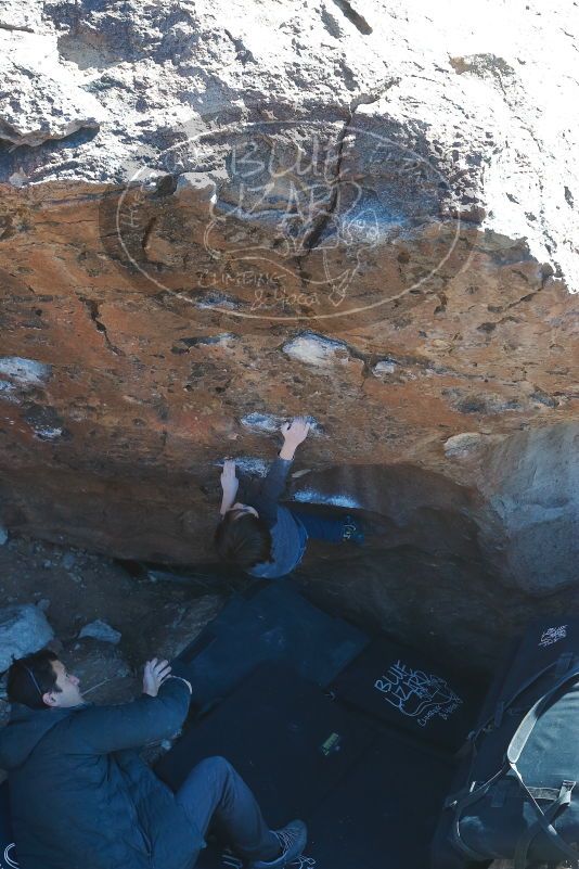 Bouldering in Hueco Tanks on 01/06/2020 with Blue Lizard Climbing and Yoga
Filename: SRM_20200106_1450110.jpg
Aperture: f/5.0
Shutter Speed: 1/320
Body: Canon EOS-1D Mark II
Lens: Canon EF 50mm f/1.8 II
