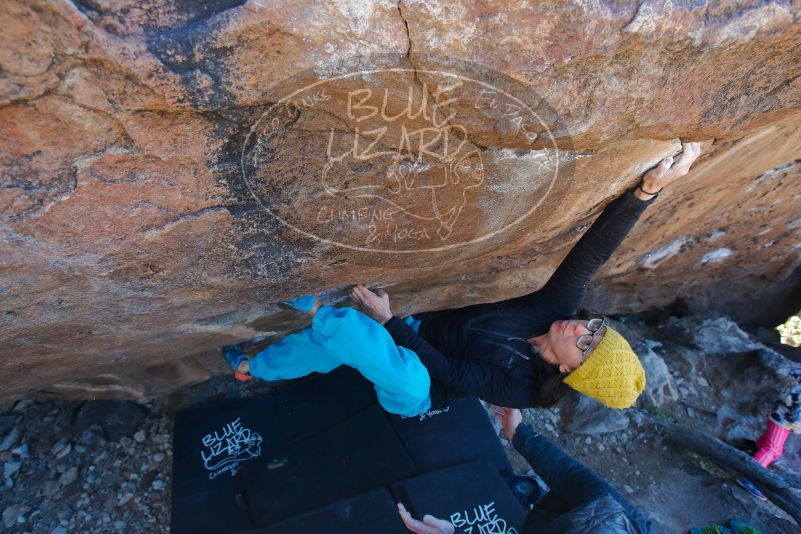 Bouldering in Hueco Tanks on 01/06/2020 with Blue Lizard Climbing and Yoga
Filename: SRM_20200106_1501310.jpg
Aperture: f/5.6
Shutter Speed: 1/250
Body: Canon EOS-1D Mark II
Lens: Canon EF 16-35mm f/2.8 L