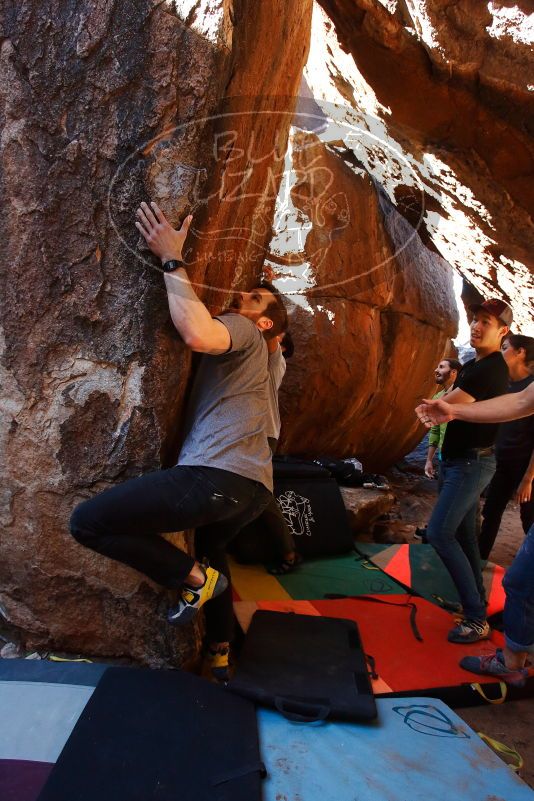 Bouldering in Hueco Tanks on 02/14/2020 with Blue Lizard Climbing and Yoga
Filename: SRM_20200214_1144560.jpg
Aperture: f/5.0
Shutter Speed: 1/250
Body: Canon EOS-1D Mark II
Lens: Canon EF 16-35mm f/2.8 L