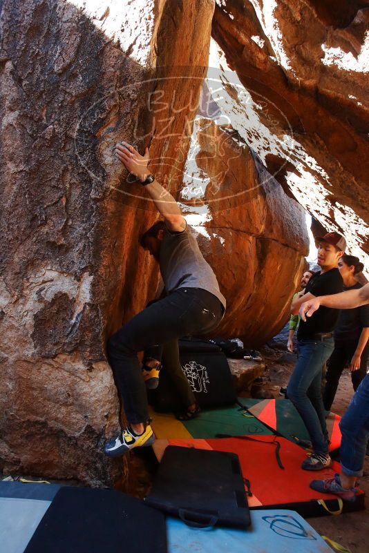 Bouldering in Hueco Tanks on 02/14/2020 with Blue Lizard Climbing and Yoga
Filename: SRM_20200214_1145000.jpg
Aperture: f/5.0
Shutter Speed: 1/250
Body: Canon EOS-1D Mark II
Lens: Canon EF 16-35mm f/2.8 L