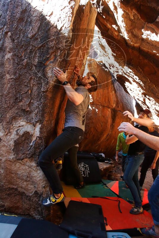 Bouldering in Hueco Tanks on 02/14/2020 with Blue Lizard Climbing and Yoga

Filename: SRM_20200214_1145030.jpg
Aperture: f/5.0
Shutter Speed: 1/250
Body: Canon EOS-1D Mark II
Lens: Canon EF 16-35mm f/2.8 L