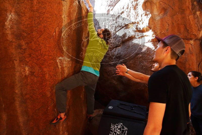 Bouldering in Hueco Tanks on 02/14/2020 with Blue Lizard Climbing and Yoga
Filename: SRM_20200214_1146410.jpg
Aperture: f/4.0
Shutter Speed: 1/250
Body: Canon EOS-1D Mark II
Lens: Canon EF 16-35mm f/2.8 L