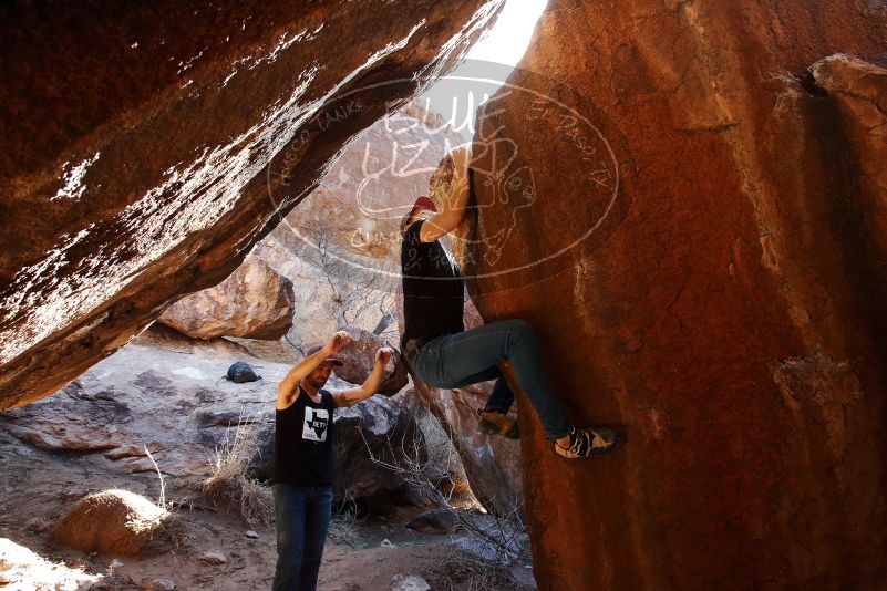 Bouldering in Hueco Tanks on 02/14/2020 with Blue Lizard Climbing and Yoga
Filename: SRM_20200214_1148250.jpg
Aperture: f/5.6
Shutter Speed: 1/250
Body: Canon EOS-1D Mark II
Lens: Canon EF 16-35mm f/2.8 L
