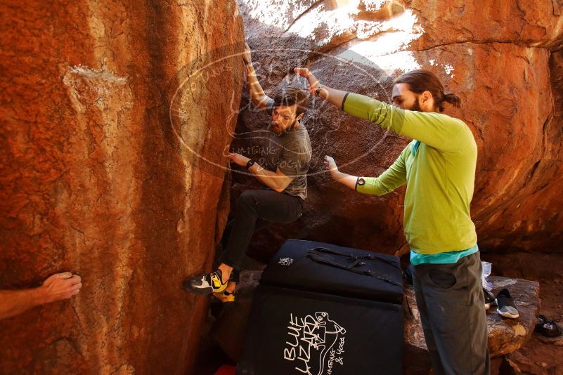 Bouldering in Hueco Tanks on 02/14/2020 with Blue Lizard Climbing and Yoga

Filename: SRM_20200214_1149480.jpg
Aperture: f/3.2
Shutter Speed: 1/250
Body: Canon EOS-1D Mark II
Lens: Canon EF 16-35mm f/2.8 L