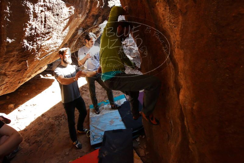 Bouldering in Hueco Tanks on 02/14/2020 with Blue Lizard Climbing and Yoga

Filename: SRM_20200214_1152290.jpg
Aperture: f/6.3
Shutter Speed: 1/250
Body: Canon EOS-1D Mark II
Lens: Canon EF 16-35mm f/2.8 L