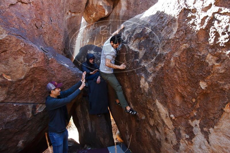 Bouldering in Hueco Tanks on 02/14/2020 with Blue Lizard Climbing and Yoga

Filename: SRM_20200214_1343200.jpg
Aperture: f/4.5
Shutter Speed: 1/250
Body: Canon EOS-1D Mark II
Lens: Canon EF 16-35mm f/2.8 L