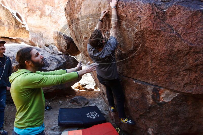 Bouldering in Hueco Tanks on 02/14/2020 with Blue Lizard Climbing and Yoga
Filename: SRM_20200214_1351090.jpg
Aperture: f/5.0
Shutter Speed: 1/250
Body: Canon EOS-1D Mark II
Lens: Canon EF 16-35mm f/2.8 L