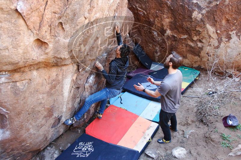 Bouldering in Hueco Tanks on 02/14/2020 with Blue Lizard Climbing and Yoga
Filename: SRM_20200214_1352590.jpg
Aperture: f/3.5
Shutter Speed: 1/250
Body: Canon EOS-1D Mark II
Lens: Canon EF 16-35mm f/2.8 L