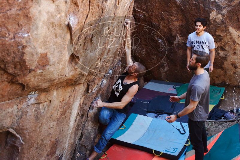 Bouldering in Hueco Tanks on 02/14/2020 with Blue Lizard Climbing and Yoga
Filename: SRM_20200214_1410550.jpg
Aperture: f/3.5
Shutter Speed: 1/500
Body: Canon EOS-1D Mark II
Lens: Canon EF 16-35mm f/2.8 L