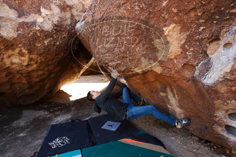 Bouldering in Hueco Tanks on 02/14/2020 with Blue Lizard Climbing and Yoga
Filename: SRM_20200214_1449240.jpg
Aperture: f/5.0
Shutter Speed: 1/320
Body: Canon EOS-1D Mark II
Lens: Canon EF 16-35mm f/2.8 L