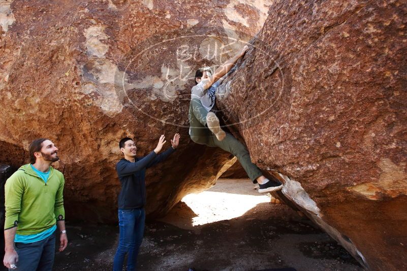 Bouldering in Hueco Tanks on 02/14/2020 with Blue Lizard Climbing and Yoga
Filename: SRM_20200214_1452100.jpg
Aperture: f/5.6
Shutter Speed: 1/250
Body: Canon EOS-1D Mark II
Lens: Canon EF 16-35mm f/2.8 L