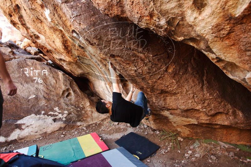 Bouldering in Hueco Tanks on 02/14/2020 with Blue Lizard Climbing and Yoga
Filename: SRM_20200214_1526330.jpg
Aperture: f/3.5
Shutter Speed: 1/250
Body: Canon EOS-1D Mark II
Lens: Canon EF 16-35mm f/2.8 L