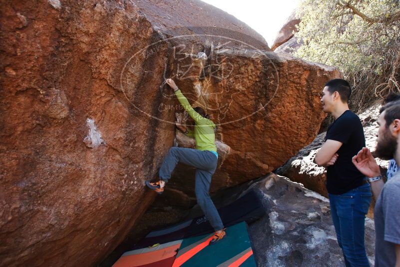 Bouldering in Hueco Tanks on 02/14/2020 with Blue Lizard Climbing and Yoga
Filename: SRM_20200214_1555160.jpg
Aperture: f/5.0
Shutter Speed: 1/250
Body: Canon EOS-1D Mark II
Lens: Canon EF 16-35mm f/2.8 L