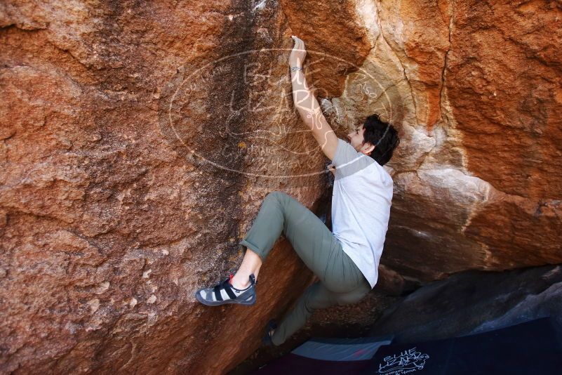 Bouldering in Hueco Tanks on 02/14/2020 with Blue Lizard Climbing and Yoga
Filename: SRM_20200214_1559540.jpg
Aperture: f/3.5
Shutter Speed: 1/250
Body: Canon EOS-1D Mark II
Lens: Canon EF 16-35mm f/2.8 L