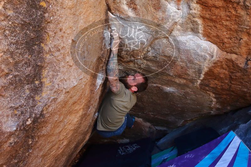 Bouldering in Hueco Tanks on 02/16/2020 with Blue Lizard Climbing and Yoga

Filename: SRM_20200216_1128360.jpg
Aperture: f/5.0
Shutter Speed: 1/250
Body: Canon EOS-1D Mark II
Lens: Canon EF 16-35mm f/2.8 L